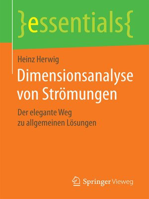 cover image of Dimensionsanalyse von Strömungen